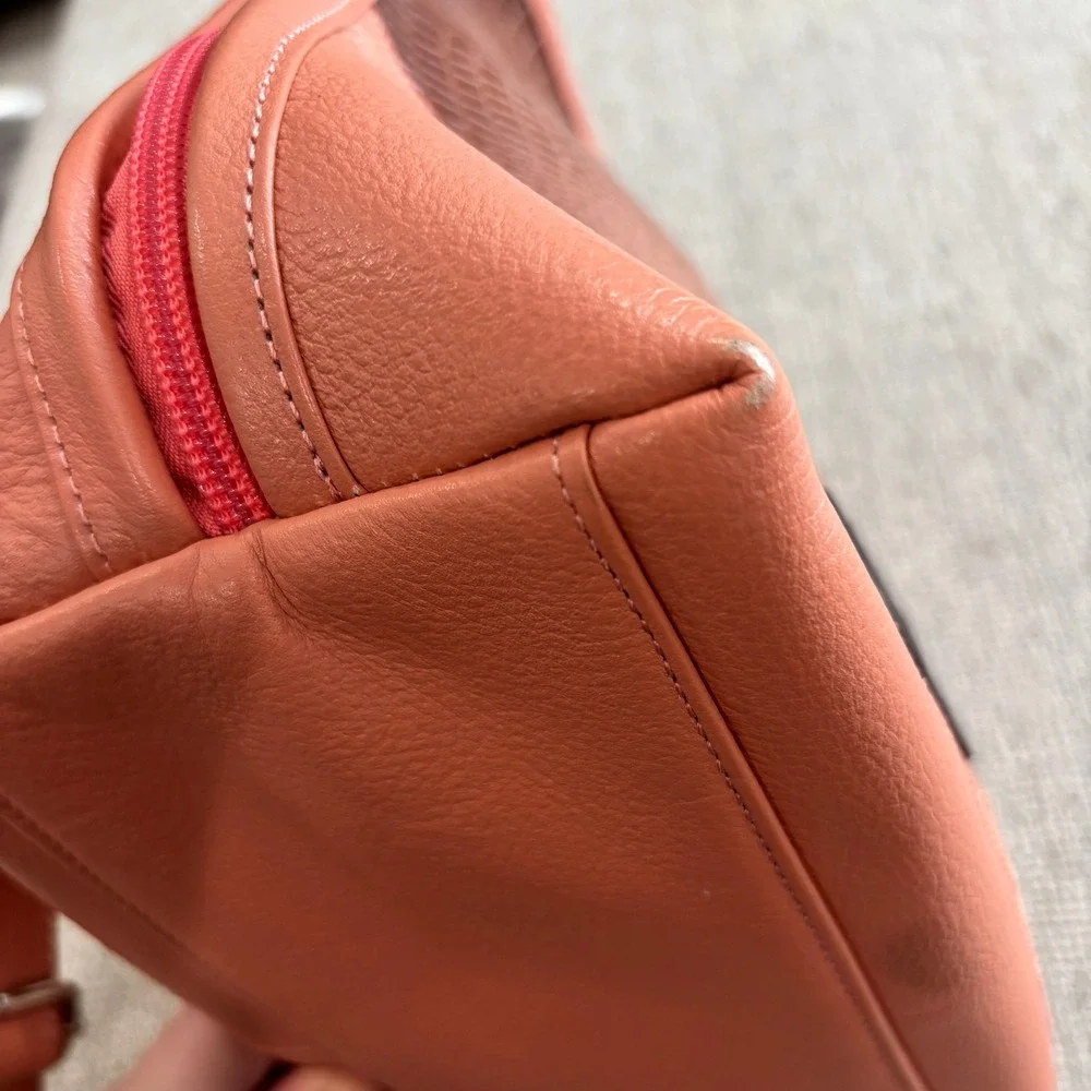 Dpiel Leather Backpack Coral Croc‎ Embossed Fashion Small Mini Bag